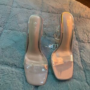 Stylish Clear Strap Heels